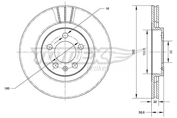 TOMEX Brakes Bremsscheibe